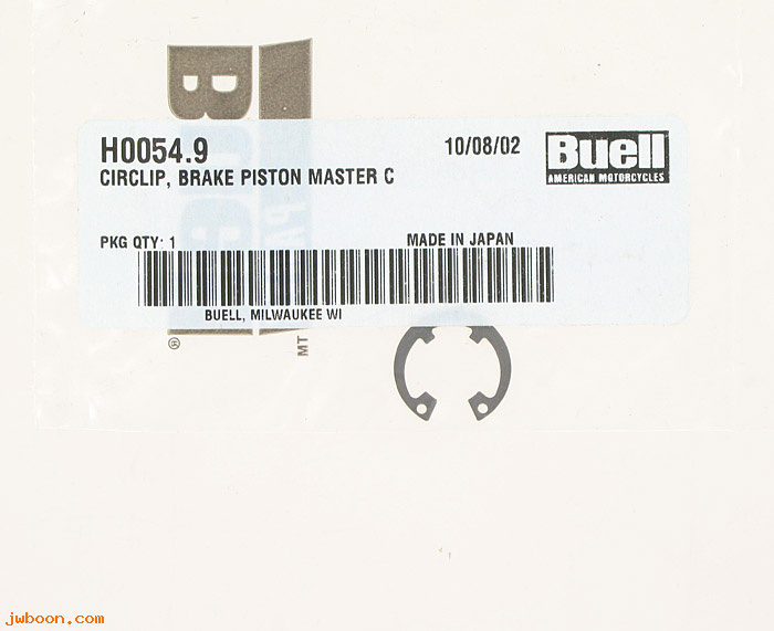   H0054.9 (H0054.9): Circlip,brake piston front master cylinder - NOS - Buell XB,1125R