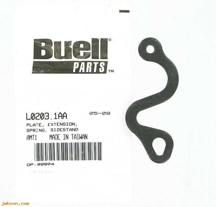   L0203.1AA (L0203.1AA): Extension plate, side stand spring - NOS - Buell XB