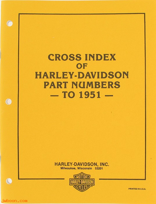 L 593 (99445-93): 1951 Cross-index catalog, in stock