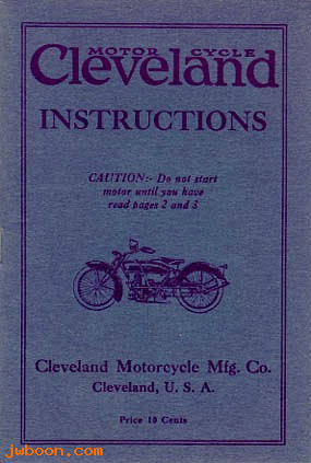 L 669 (): Cleveland instructions manual, in stock
