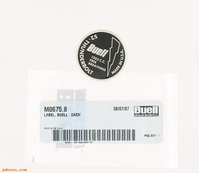   M0675.8 (14181-94Y): Label / Decal, dash - NOS