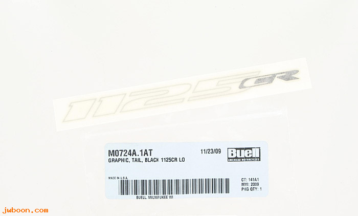   M0724A.1AT (M0724A.1AT): Graphic, tail, black 1125CR logo - NOS - Buell 1125CR
