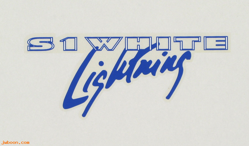   M0744.G (14738-98Y): Decal, windscreen/tail, white/blue -NOS - Buell S1W Lightning '98