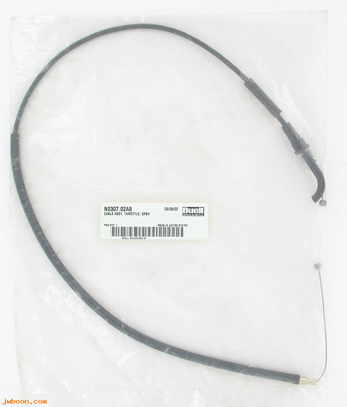   N0307.02A8 (N0307.02A8): Throttle cable - open - NOS - Buell XB