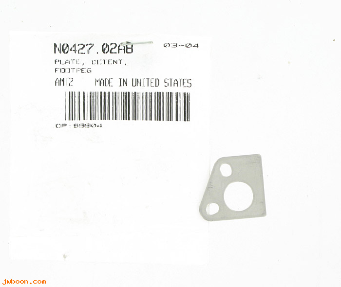   N0427.02A8 (N0427.02A8): Detent plate - passenger footpeg - NOS - Buell XB