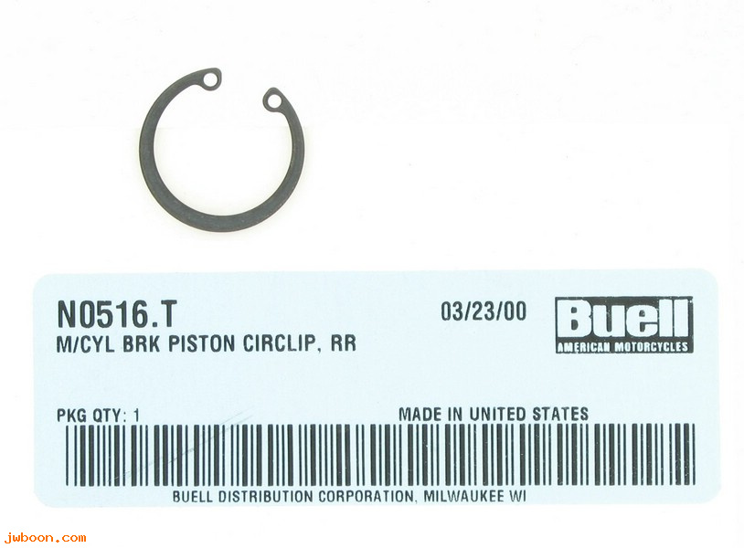   N0516.T (N0516.T): Circlip, master cylinder piston - NOS - Buell Blast, XB