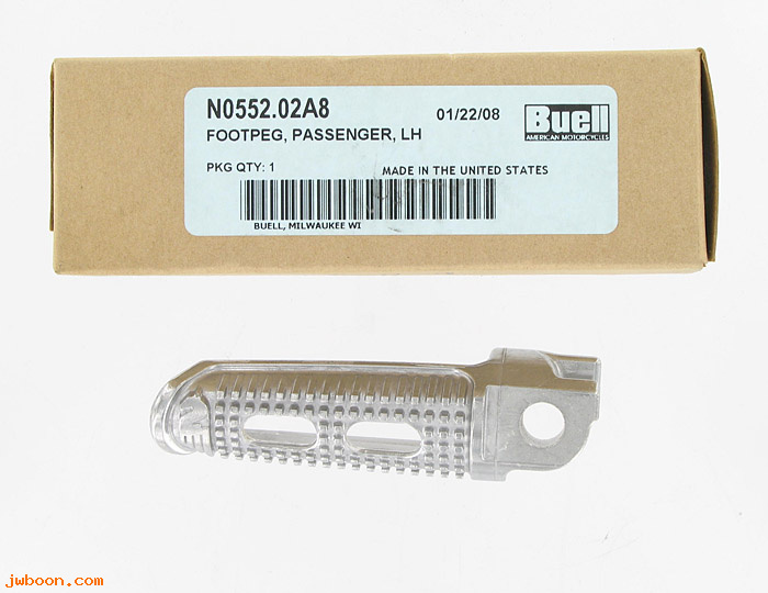   N0552.02A8 (N0552.02A8): Passenger footpeg - left - NOS - Buell XB, 1125R