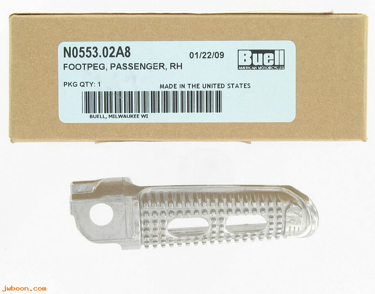  N0553.02A8 (N0553.02A8): Passenger footpeg - right - NOS - Buell XB, 1125R