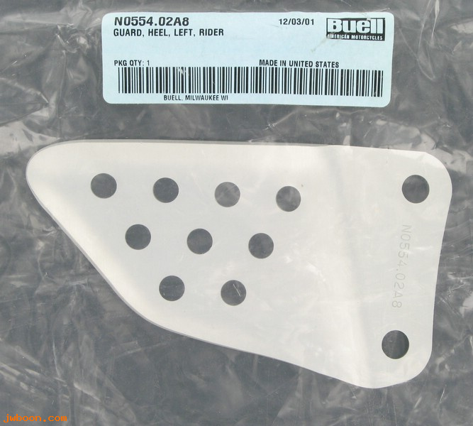   N0554.02A8 (N0554.02A8): Rider heel guard, left - NOS - Buell XB