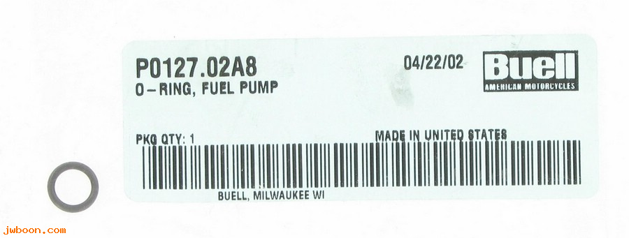   P0127.02A8 (P0127.02A8): O-ring, fuel pump - NOS - Buell