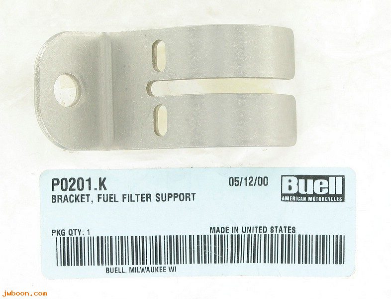   P0201.K (P0201.K / 62343-99Y): Bracket - fuel filter support - NOS - Buell S3, X1 '99-'02