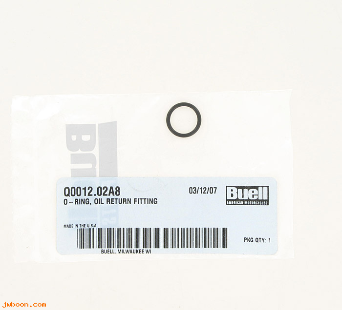   Q0012.02A8 (Q0012.02A8): O-ring, oil return fitting - NOS - Buell XB '03-'05