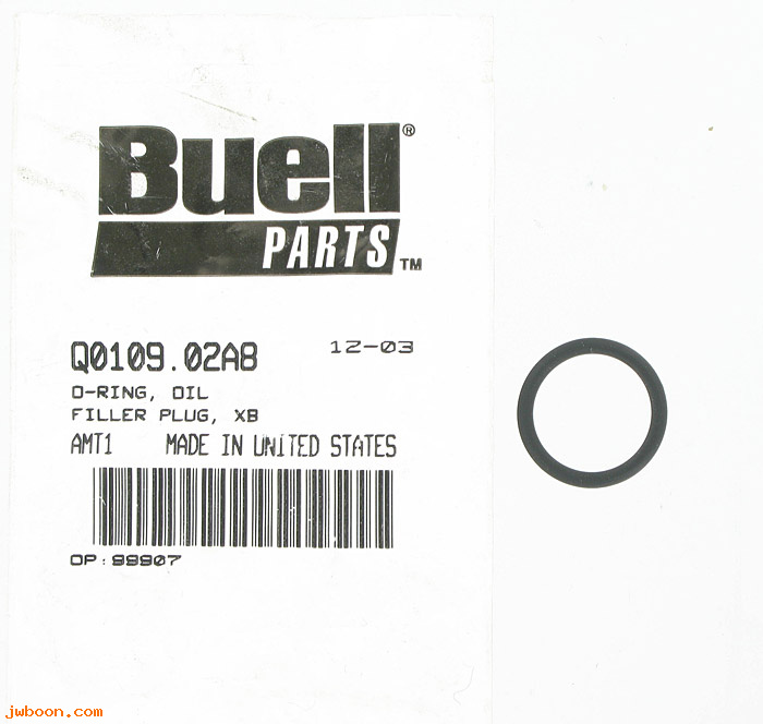  Q0109.02A8 (Q0109.02A8): O-ring, oil filler plug - NOS - Buell XB