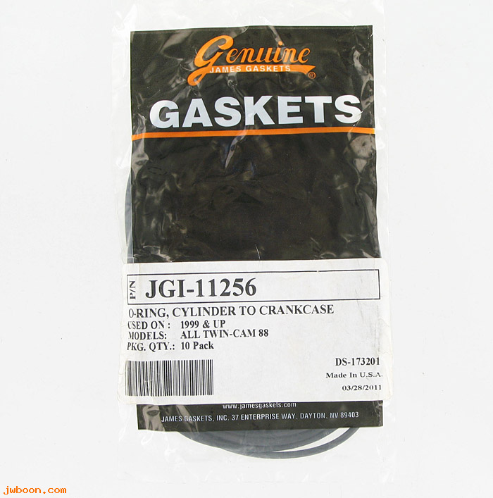 R     11256.10pack (   11256): O-rings, cylinder spigot - James Gaskets - Twin Cam