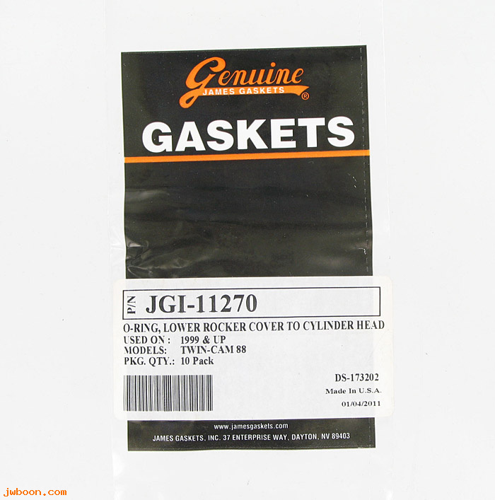R     11270.10pack (   11270): O-rings, rocker arm support - James Gaskets - Twin Cam 88