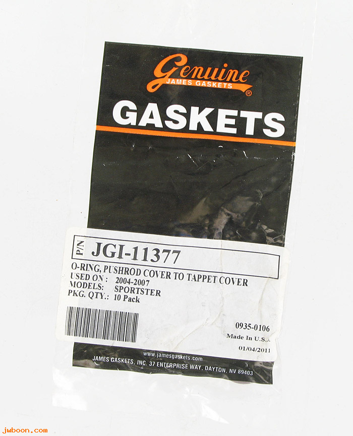 R     11377.10pack (   11377): O-rings, pushrod cover - James Gaskets, Sportster XL's