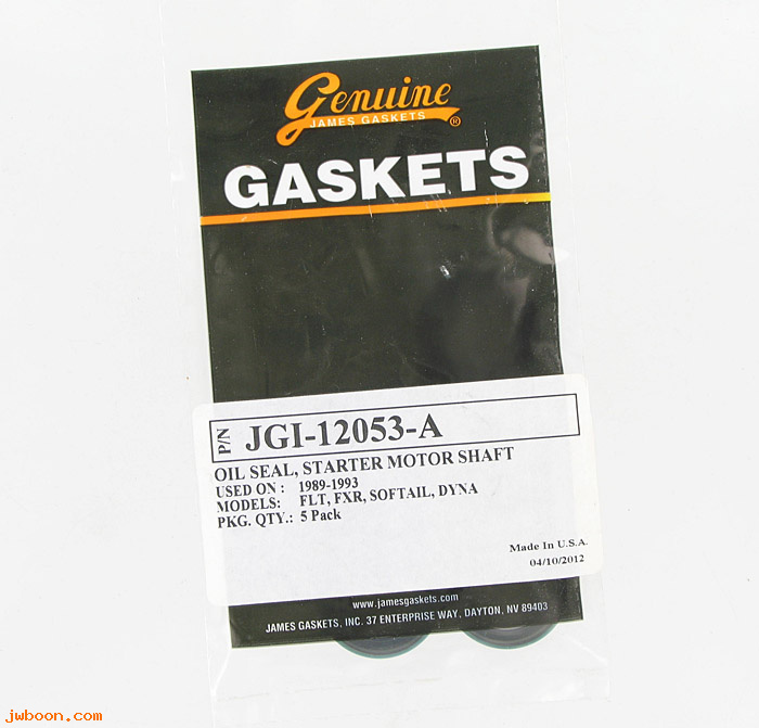 R     12053A.5pack (   12053A): Oil seals, primary housing - James Gaskets - '89-'93