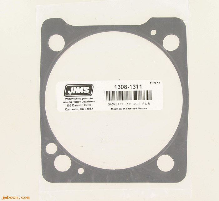 R 1308-1311 (): Pair base gaskets for 131" JIMS Machining engine, in stock
