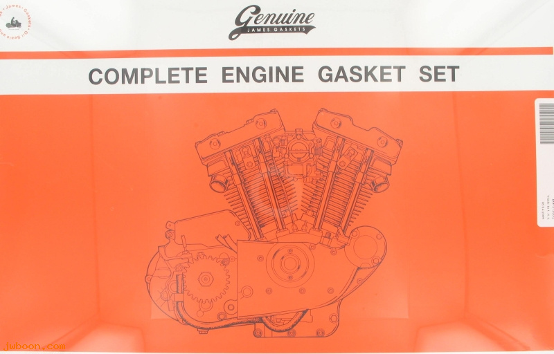 R  17026-52 (17026-52): Complete engine gasket set - K, KH-models '52-'56 - James Gaskets