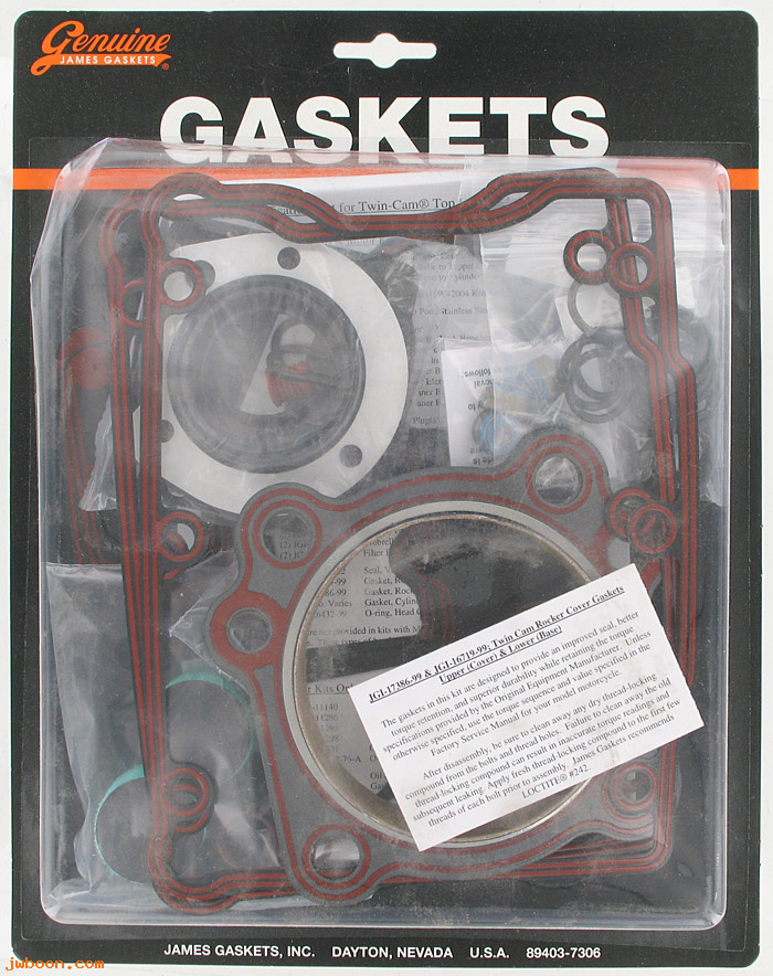 R  17052-99 (17052-99): Top overhaul gasket set - Twin Cam '99-'04 - James Gaskets