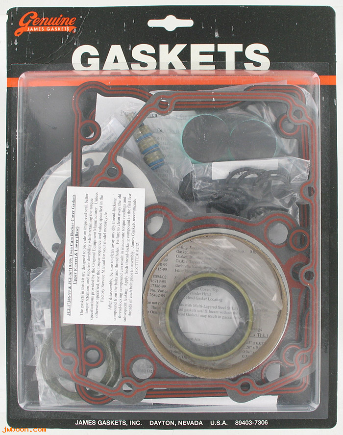R  17053-99 (17053-99): Complete engine gasket set - Twin Cam '99-'04 - James Gaskets