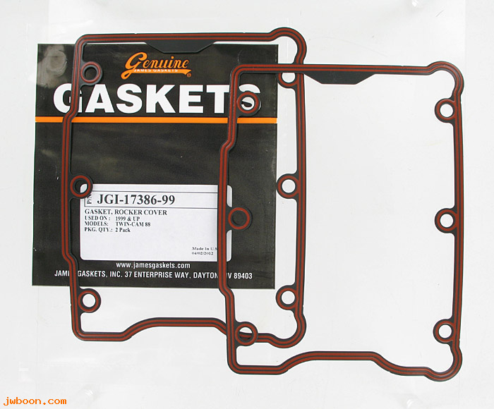 R  17386-99.2pack (17386-99): Gaskets, rocker cover top - James Gaskets - Twin Cam '99-