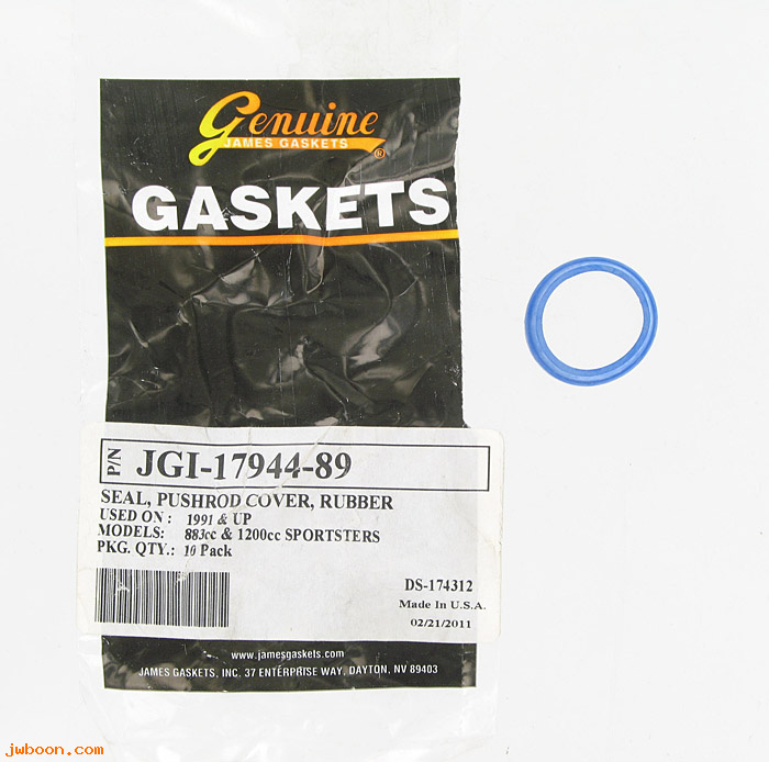 R  17944-89 (17944-89): Seal, push rod cover - James Gaskets - XLH 91-03. Buell 95-02