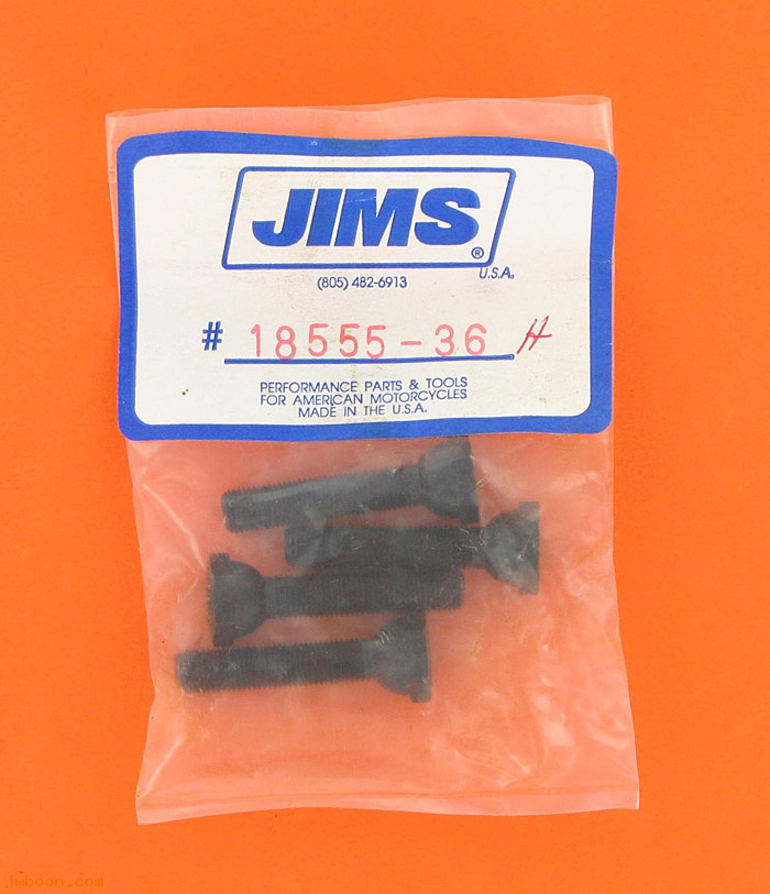 R  18555-36H (18555-36 / 18565-36): Tappet screws, with oil hole through center - JIMS - Big Twins.XL