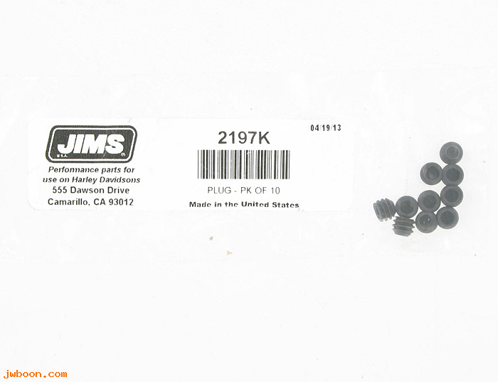 R 2197K (): Pinion shaft plugs, no hole - JIMS Machining parts, in stock
