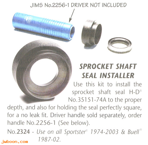 R 2324 (HD-45206/HD-42774): Sprocket shaft seal installer, Buell. Sportster '74-'03 -  JIMS