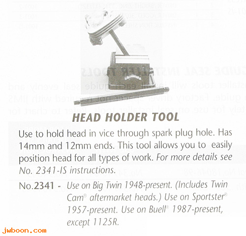 R 2341 (HD-39786): Head holder tool 12mm & 14mm-JIMS-Big Twins.Buell.XLs