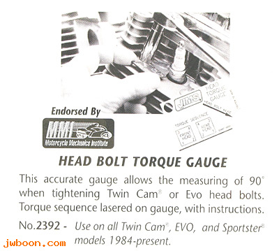 R 2392 (): Head bolt torque gauge - JIMS - XL's '86-  EVO 1340cc. Twin Cam