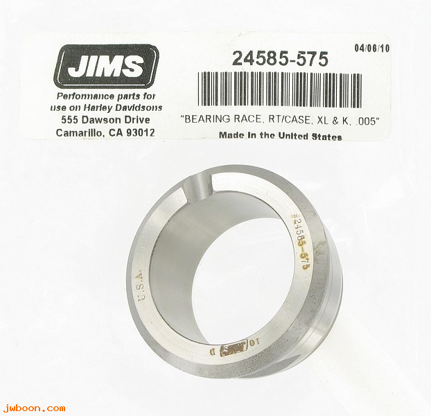 R  24585-57-JI.005 (24585-57): Right crankcase bushing    +.005" O.S. - JIMS USA - XL 57-76