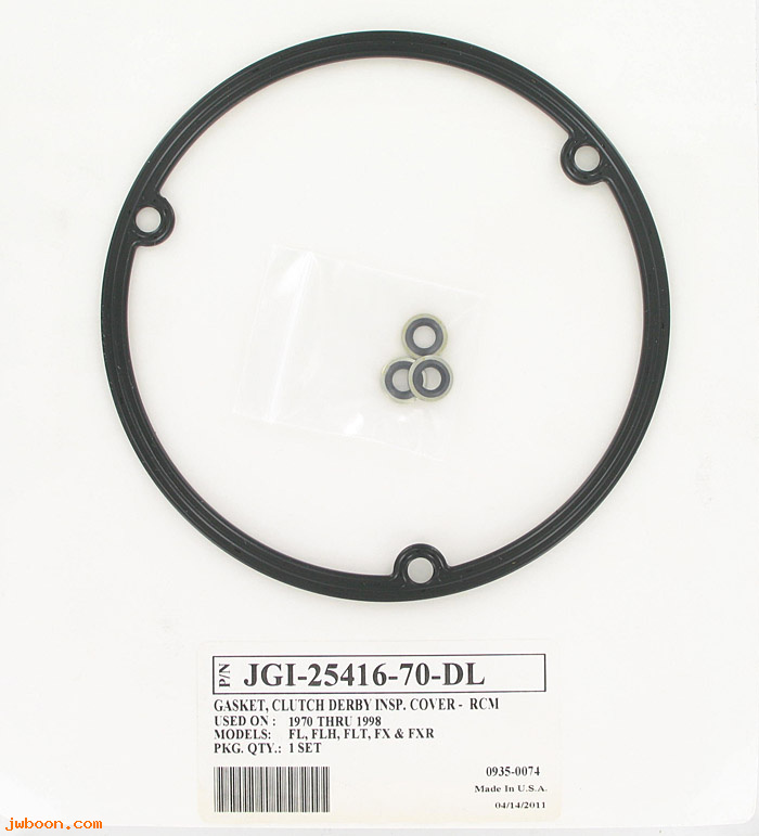 R  25416-70-DL (25416-70A): Gasket set, clutch cover - molded rubber - James Gaskets-BT 70-84