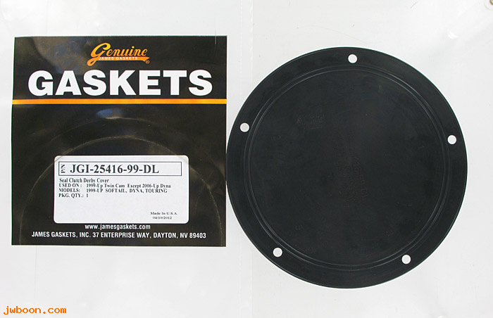 R  25416-99-DL (25416-99): Seal, derby cover - molded rubber - James Gaskets -Twin Cam 99-06