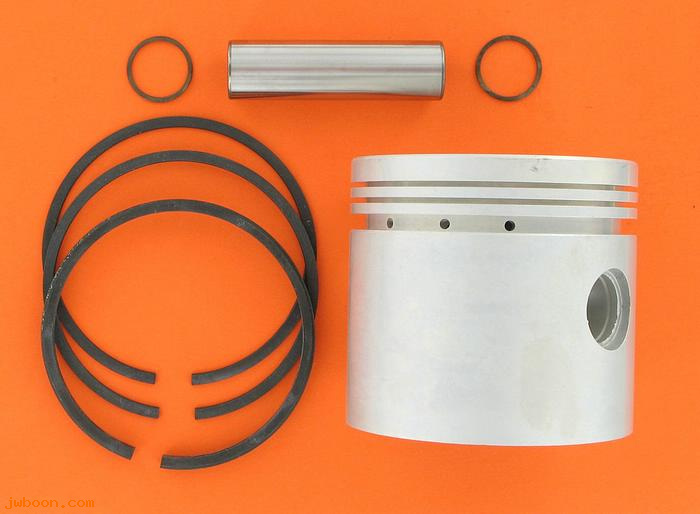 R    256-30MA (22225-30): Piston with rings and pin .080" O.S. - VL '30-'36, ULH '37-'41