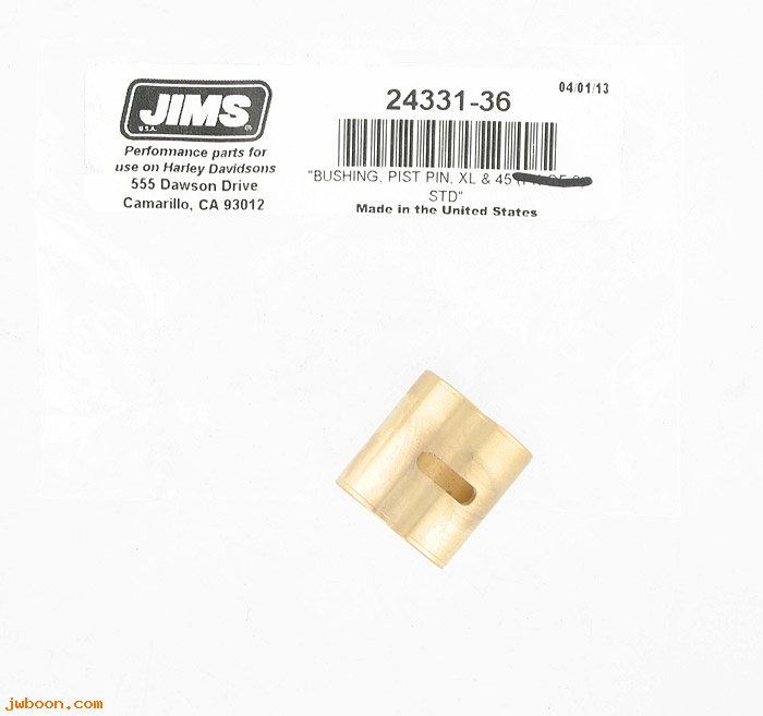 R    293-36jims (24331-36): Bushing, piston pin, Std. - JIMS - 750cc, K-model, KH, KR, XR, XL