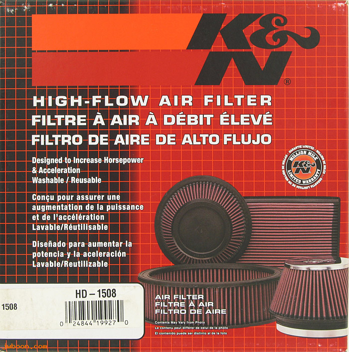 R  29633-08 (29633-08): Air filter element - K&N - Touring '08-'13