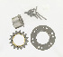 R  33400-74 (33400-74): Starter ratchet & ratchet gear kit '57-'70- Ironhead XL 57-70