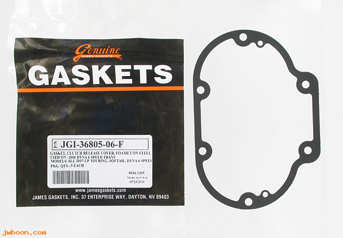 R  36805-06-F (36805-06): Gasket, transmission side cover, Foamet - James Gaskets-FXD. TC