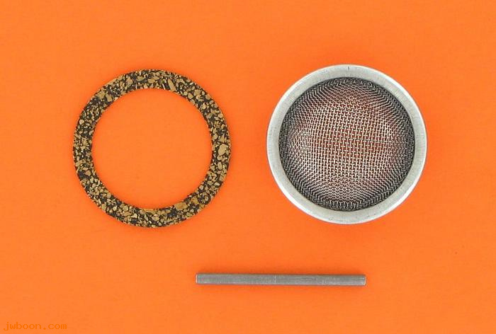 R    411-37kit (24975-37): Strainer, crankcase oil, with gasket & pin - 750cc,UL,K,XL