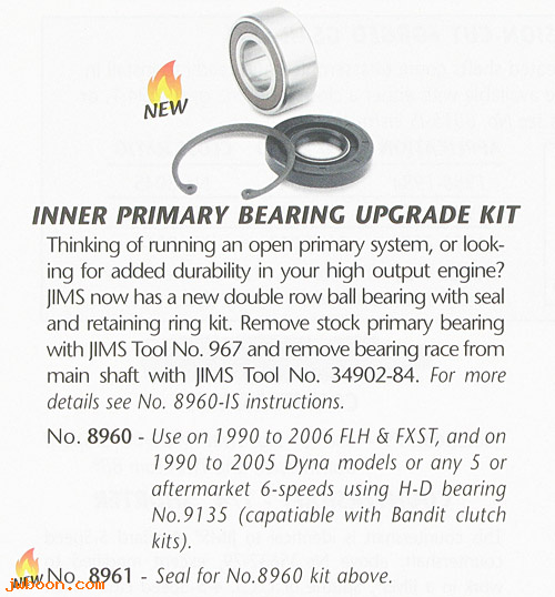 R 8960 (    9135): Inner primary bearing upgrade kit - JIMS Machining tools,in stock