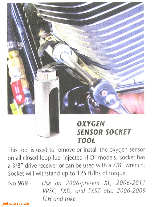 R 969 (): Oxygen sensor tool  -  JIMS Machining, in stock - EFI models '06-