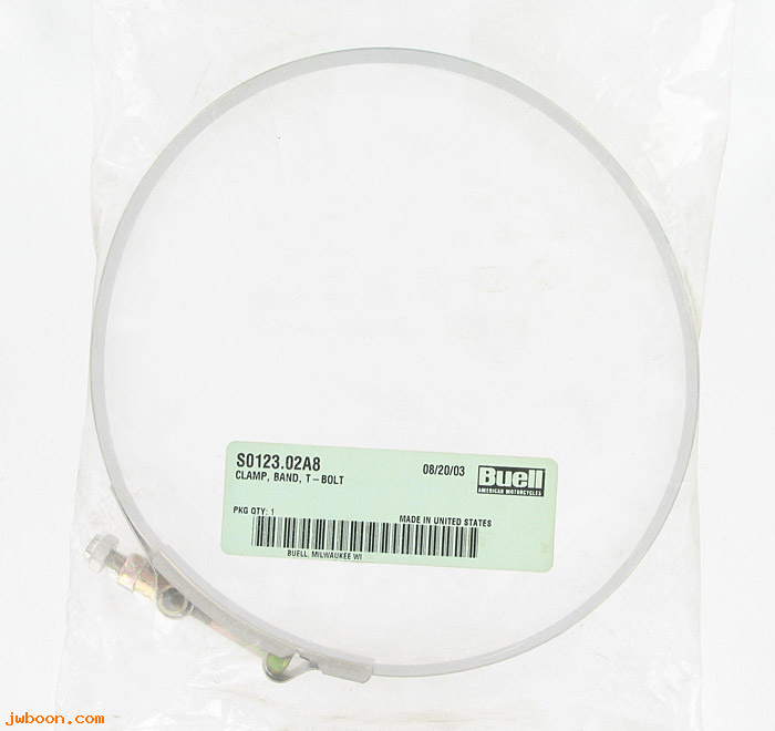   S0123.02A8 (S0123.02A8): Clamp, band, t-bolt - NOS
