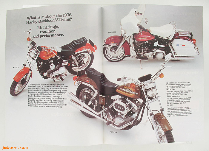  SB1976VT (): Specifications brochure 1976 V-Twin motorcycles - NOS