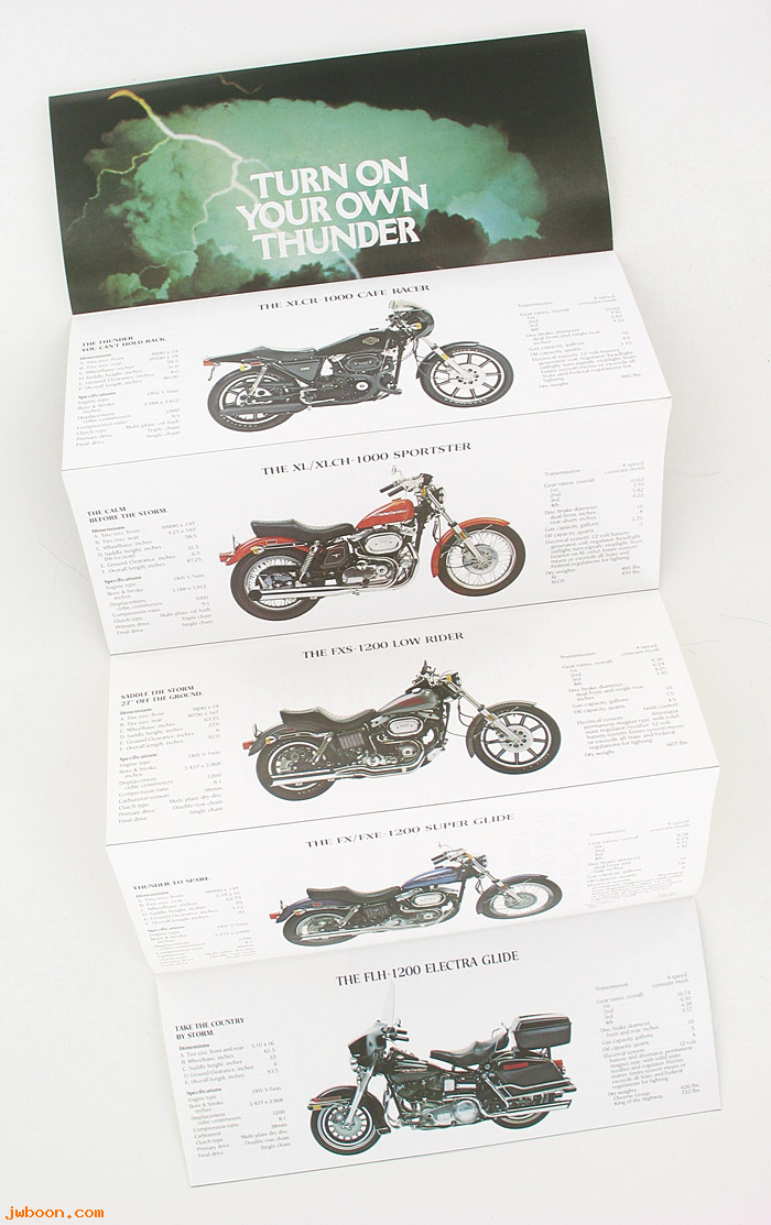  SB1978 (): Specifications brochure 1978 V-Twin motorcycles - NOS