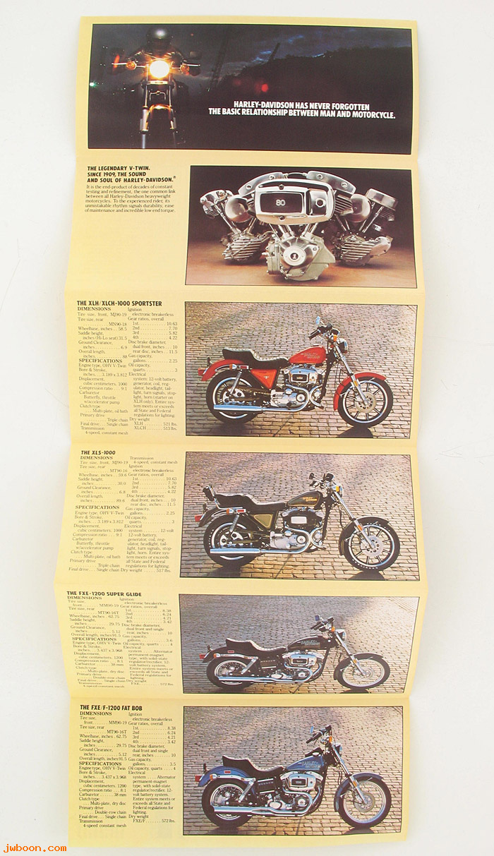  SB1979 (): Specifications brochure 1979 V-Twin motorcycles - NOS