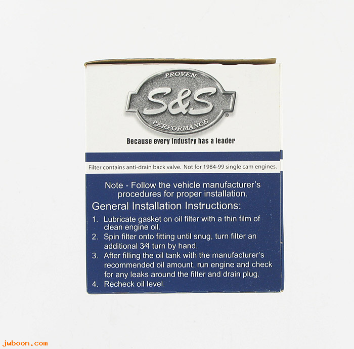  SS31-4103 (31-4103): S&S oil filter - with anti-drain back valve