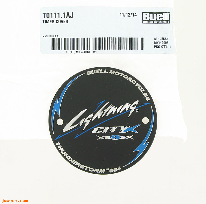   T0111.1AJ (T0111.1AJ): Timer cover - "Lightning City XB9SX" - NOS
