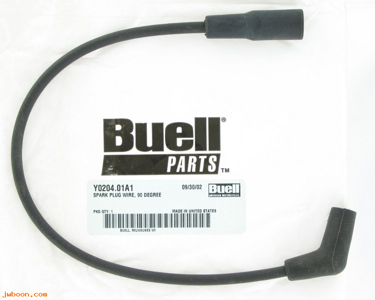   Y0204.01A1 (Y0204.01A1): Wire, spark plug - 90 degrees - NOS - Buell S3, X1 '00-'02